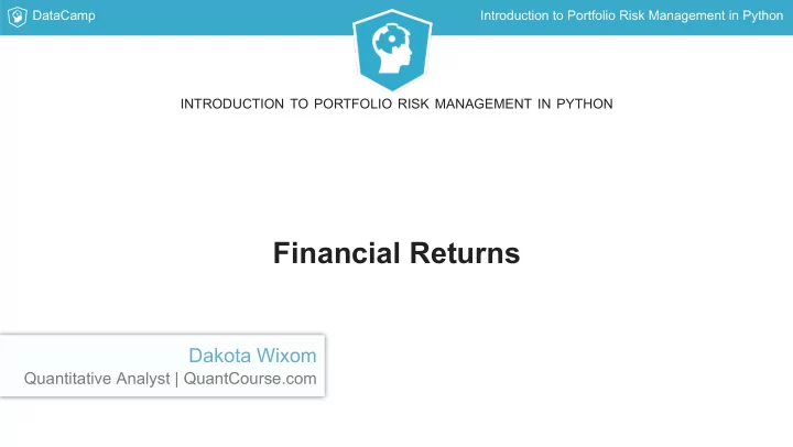 financial returns