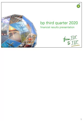 bp third quarter 2020  financial results presentation  1  Craig Marshall  SVP investor relations