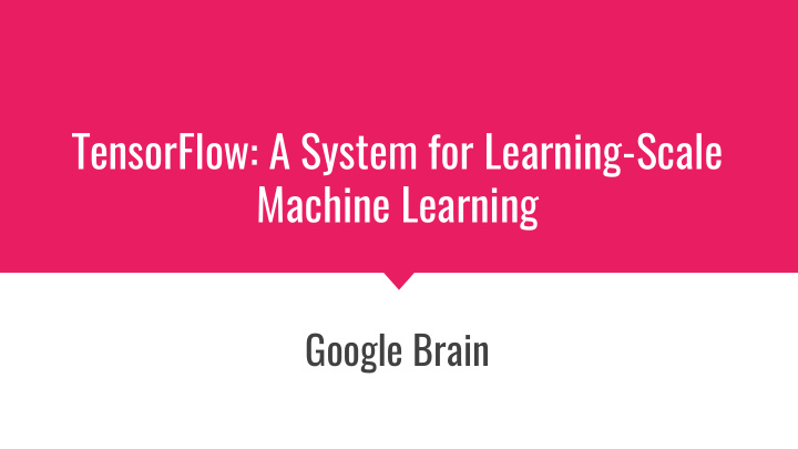 tensorflow a system for learning scale machine learning