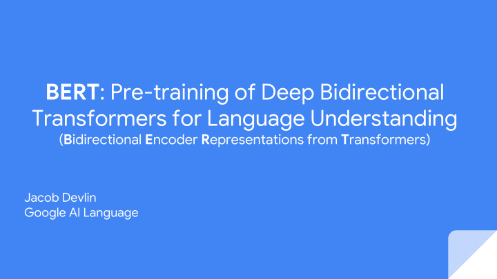 bert pre training of deep bidirectional transformers for