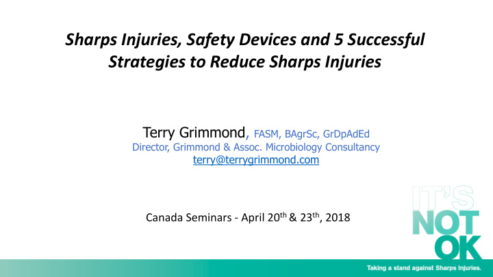 sharps injuries safety devices and 5 successful