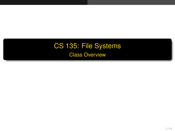 cs 135 file systems