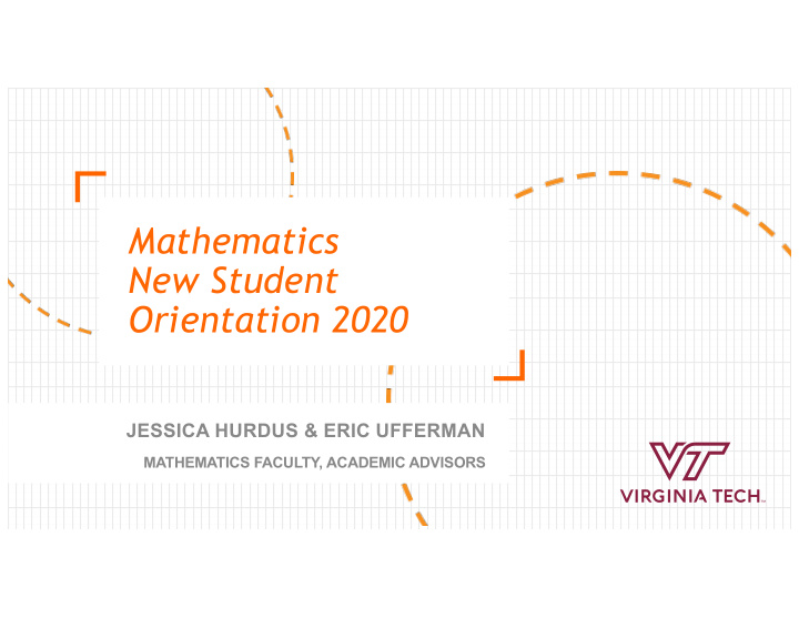 mathematics new student orientation 2020