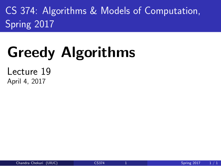 greedy algorithms
