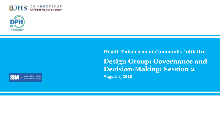 design group governance and decision making session 2