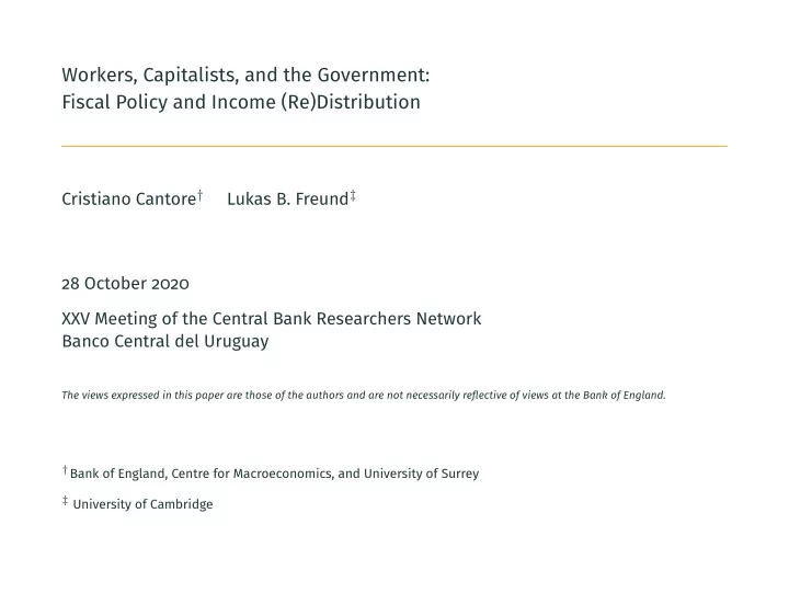 workers capitalists and the government fiscal policy and