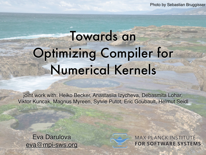 towards an optimizing compiler for numerical kernels