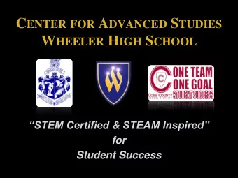 Wheeler Magnet  Opened Doors in 2000  First STEM Certified Program in Georgia  Received TAG Award