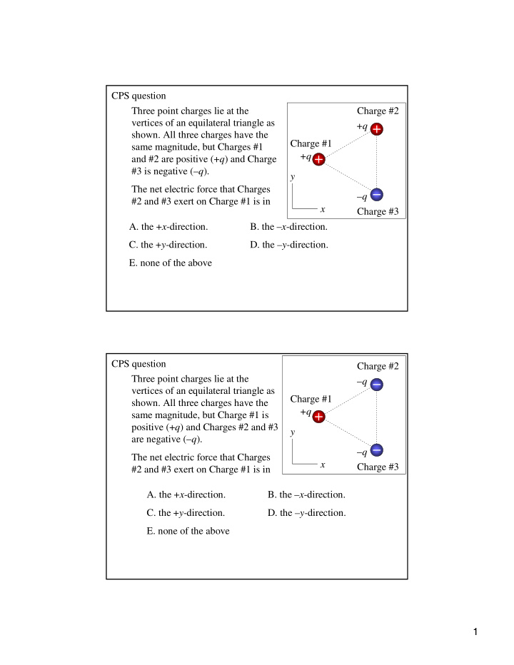 cps question three point charges lie at the charge 2