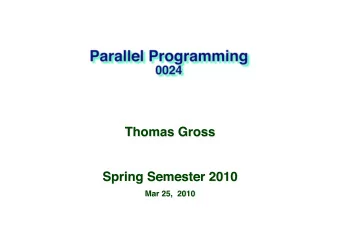 Outline  0024 Spring 2010  9 ::  2   Reasoning about parallel programs  0024