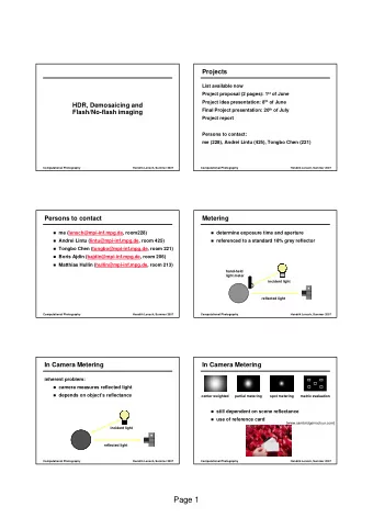 Page 1  Exposure Bracketing  Exposure Bracketing  capture additional over and underexposed