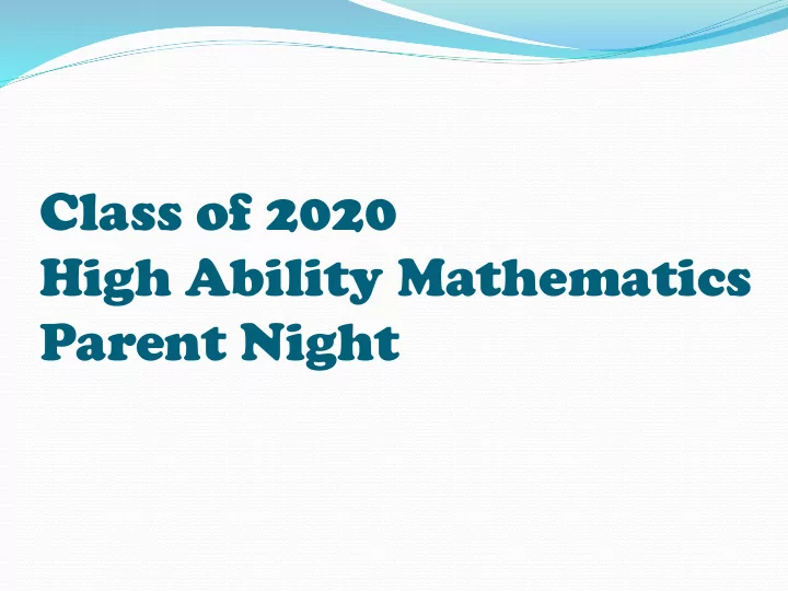 class of 2020