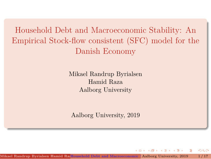 household debt and macroeconomic stability an empirical