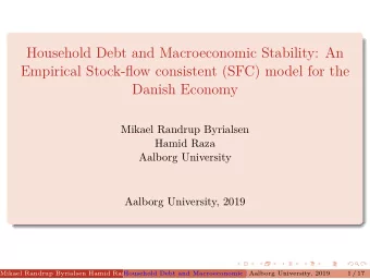 Household Debt and Macroeconomic Stability: An  Empirical Stock-flow consistent (SFC) model for the