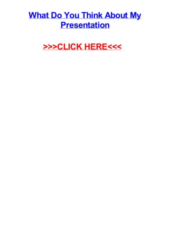 &gt;&gt;&gt;CLICK HERE&lt;&lt;&lt;  What do you think about my presentation admission essay Ards