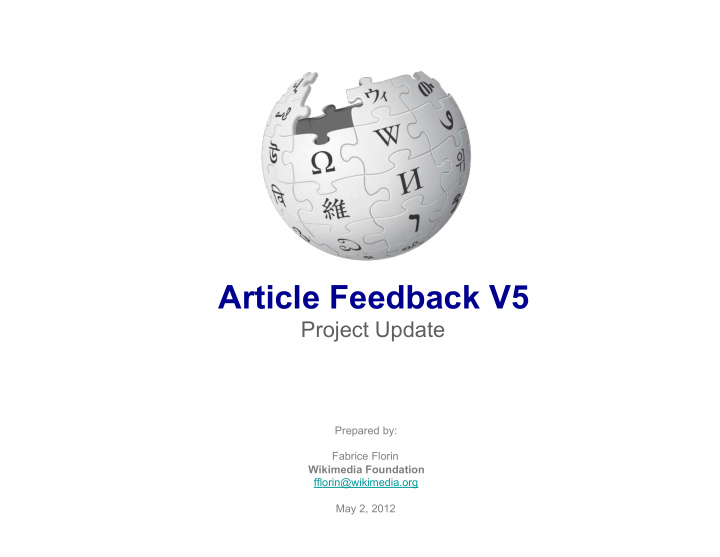 article feedback v5