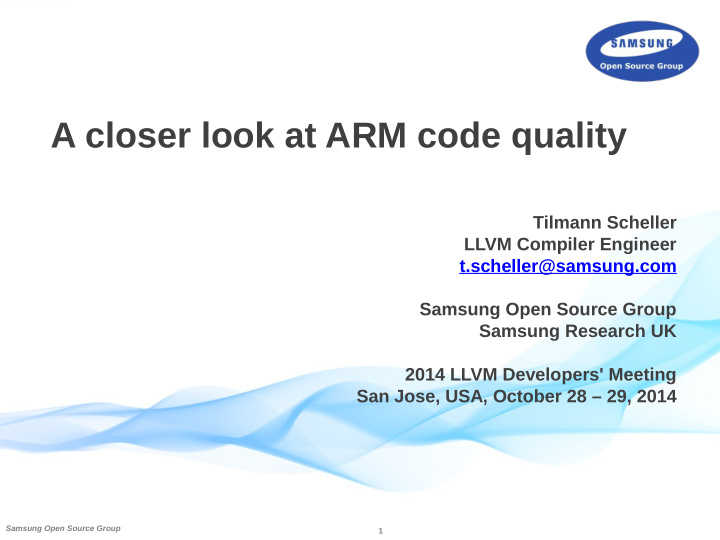 a closer look at arm code quality