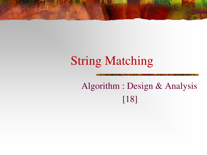 string matching