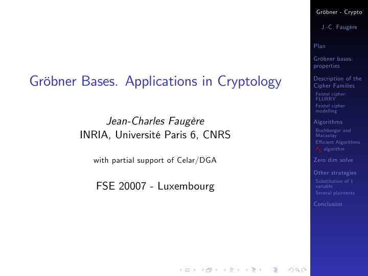 gr bner bases applications in cryptology
