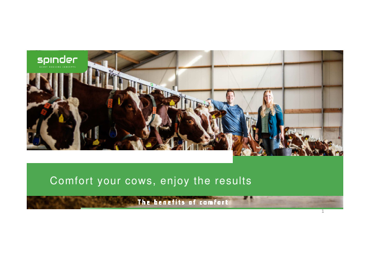 comfort your cows enjoy the results