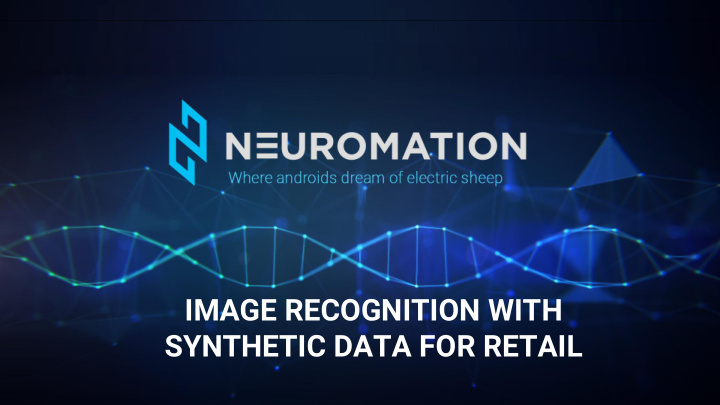 image recognition with synthetic data for retail