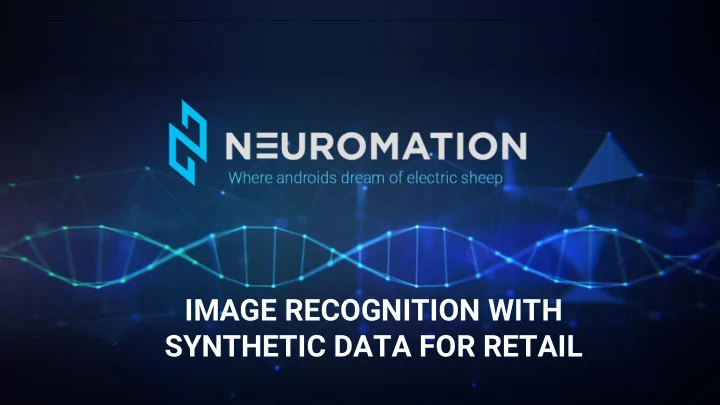 image recognition with synthetic data for retail