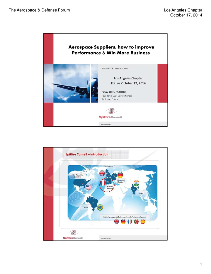 aerospace suppliers how to improve performance win more