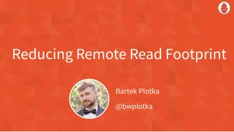 Reducing Remote Read Footprint  Bartek Plotka  @bwplotka  Getting samples from TSDB  /api/v1/query