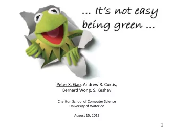 1  =  ~1M servers CO 2 of 280,000 cars  2  Datacenters and Request Routing  DC 2  Dynamic  DNS  DC