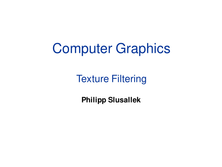 computer graphics