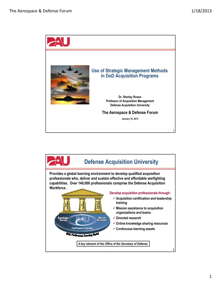 defense acquisition university