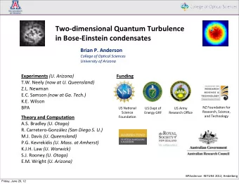 Two-dimensional  Quantum  Turbulence      50    0  in  Bose-Einstein