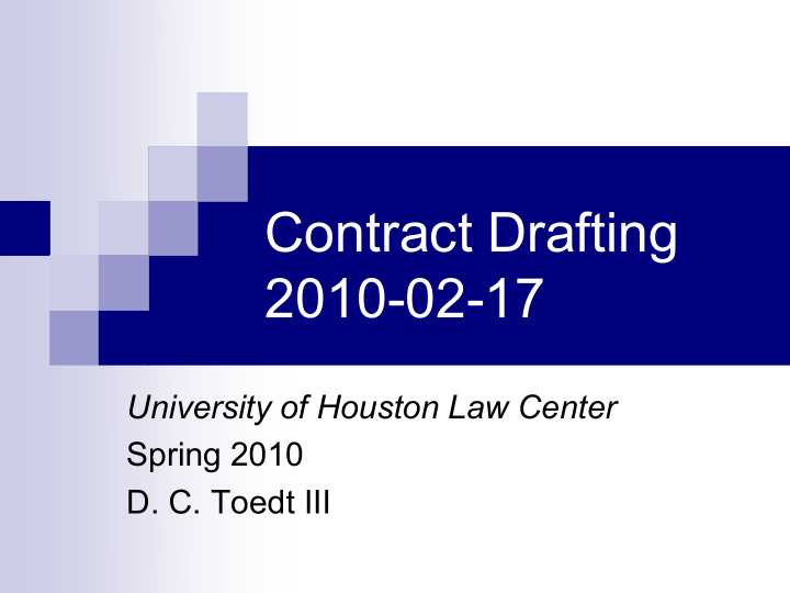 contract drafting