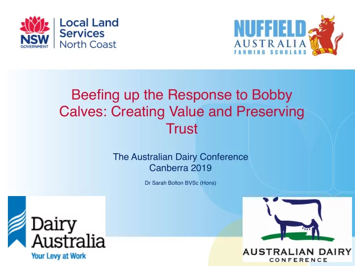 beefing up the response to bobby calves creating value