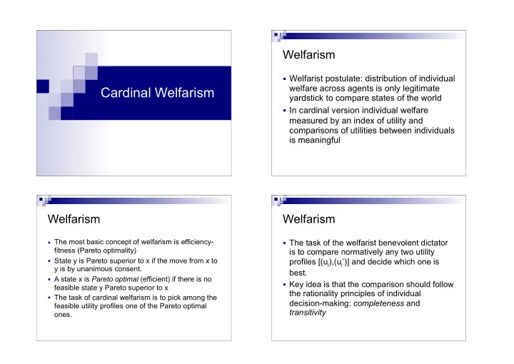 cardinal welfarism