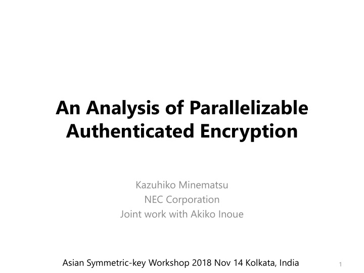 authenticated encryption