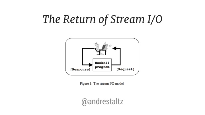 the return of stream i o