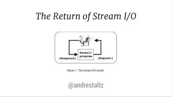 The Return of Stream I/O  @andrestaltz  Cycle.js.org A functional and reactive JavaScript framework
