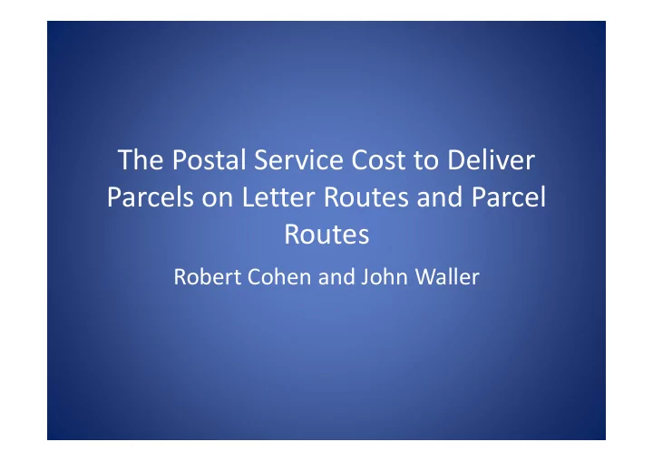 the postal service cost to deliver parcels on letter