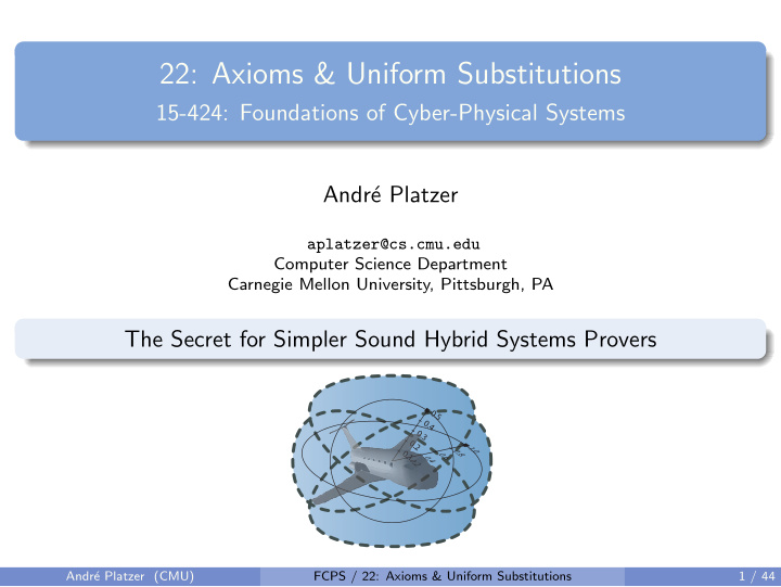 22 axioms uniform substitutions