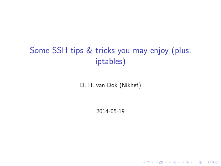 some ssh tips tricks you may enjoy plus iptables