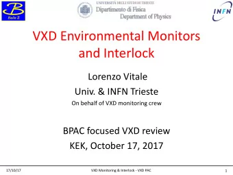 VXD Environmental Monitors  and Interlock  Lorenzo Vitale  Univ. &amp; INFN Trieste  On behalf of