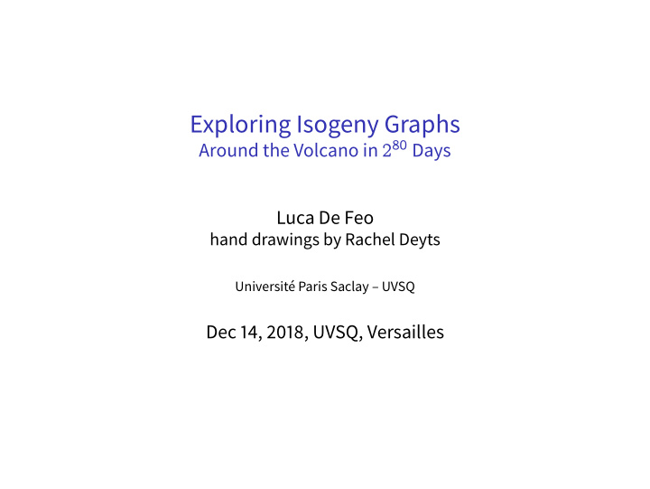 exploring isogeny graphs