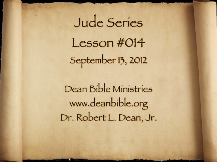 jude series lesson 014