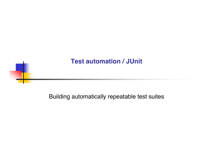 test automation junit