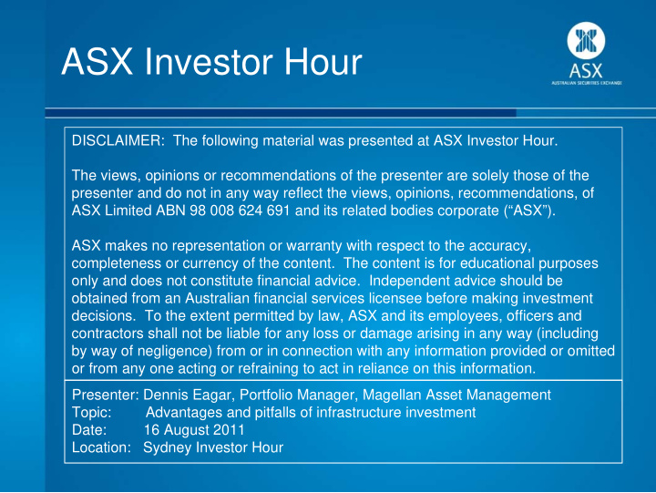 asx investor hour