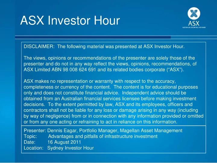 asx investor hour
