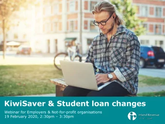KiwiSaver &amp; Student loan changes  Webinar for Employers &amp; Not-for-profit organisations 19