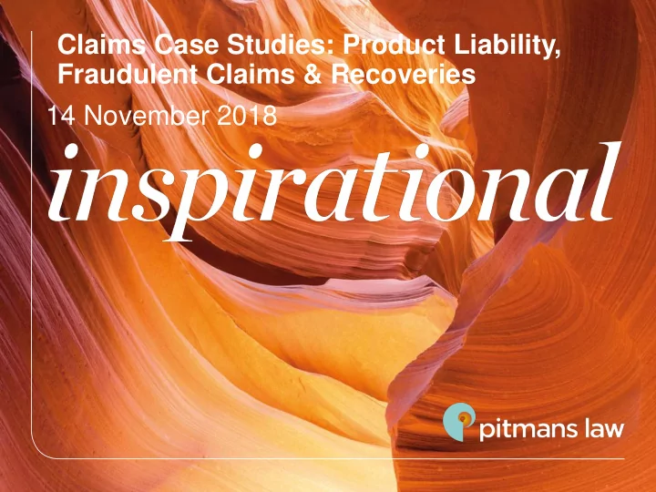 fraudulent claims recoveries 14 november 2018 risk