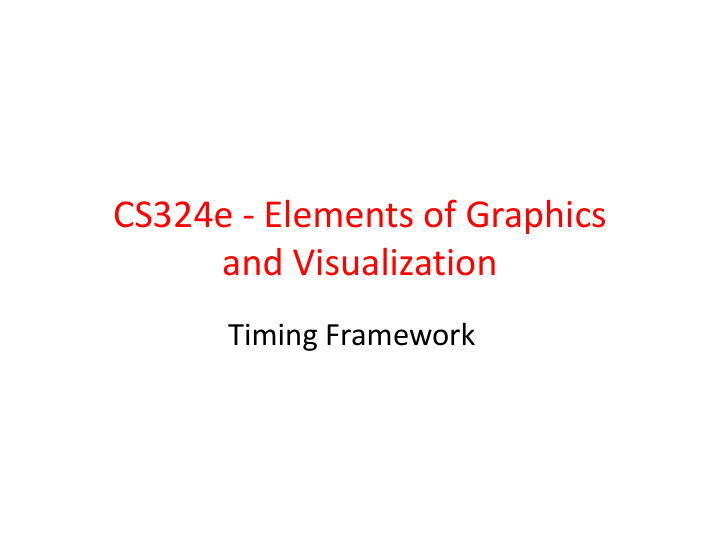 cs324e elements of graphics and visualization